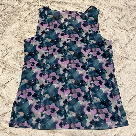 LOFT Floral Tiered Ruffle Blouse - Picture 2 of 7